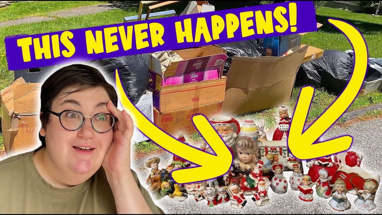 Finding FREE VINTAGE TREASURES in the TRASH! Garbage pick with us!