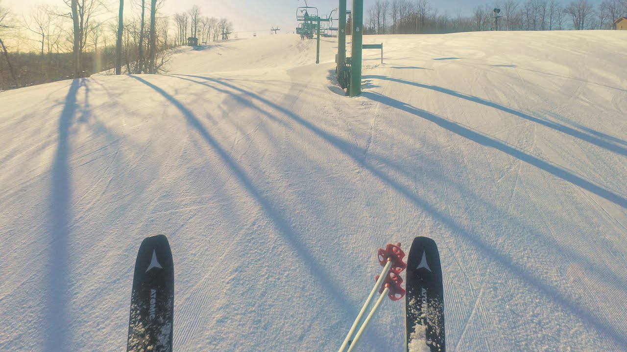 Skiing Montage Filmed at Nub's Nob Ski Area and Resort in Northern Michigan