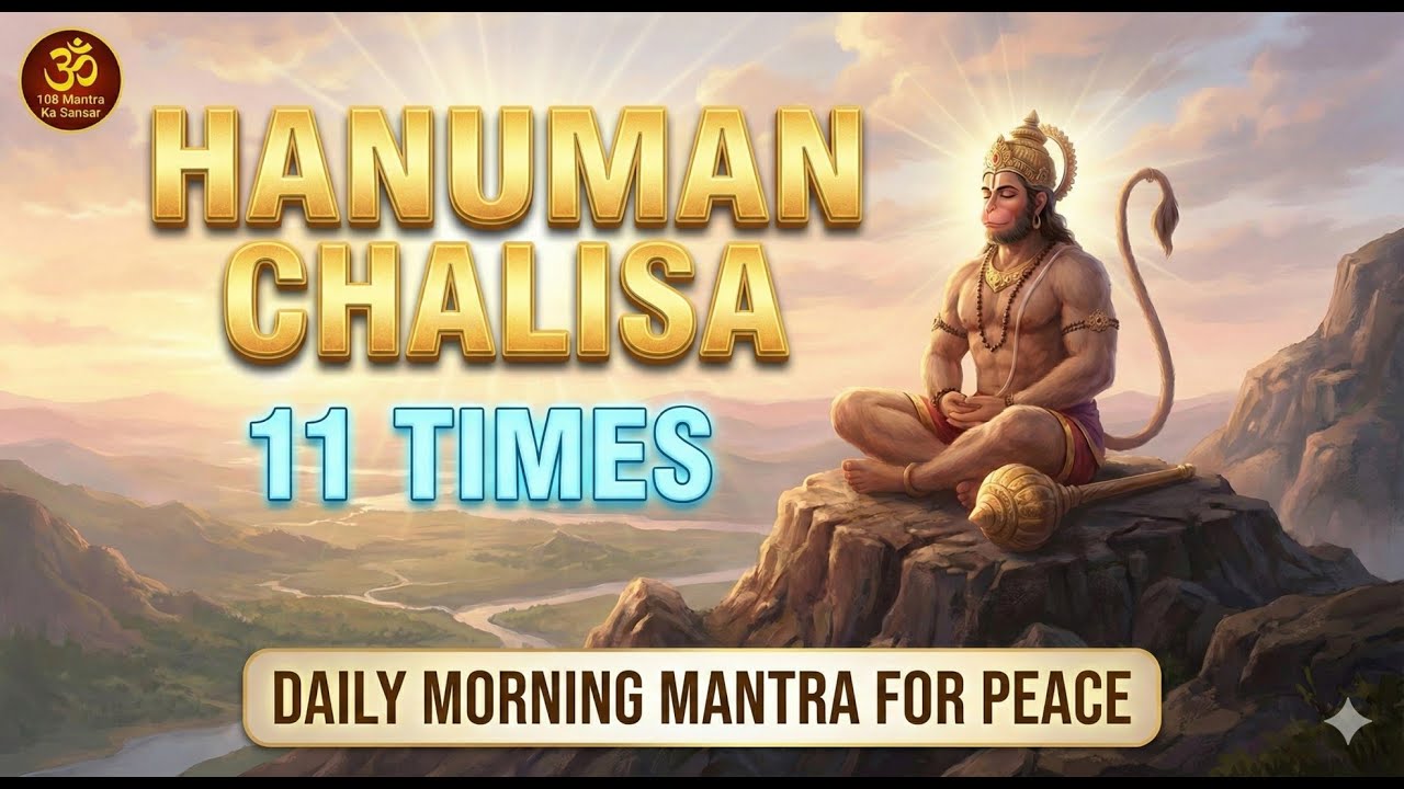 Hanuman Chalisa 11 Times | Powerful Mantra for Protection & Strength | 3D Visuals