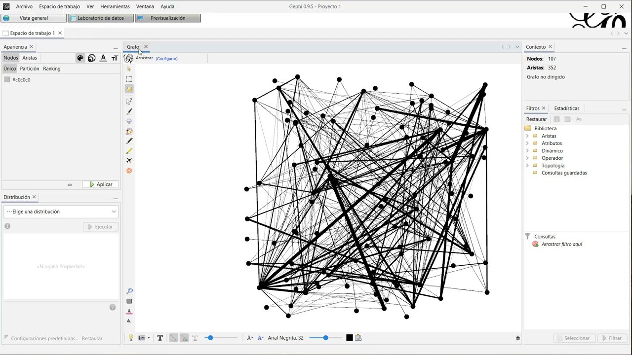 Gephi: importar datos | 2/8 | UPV