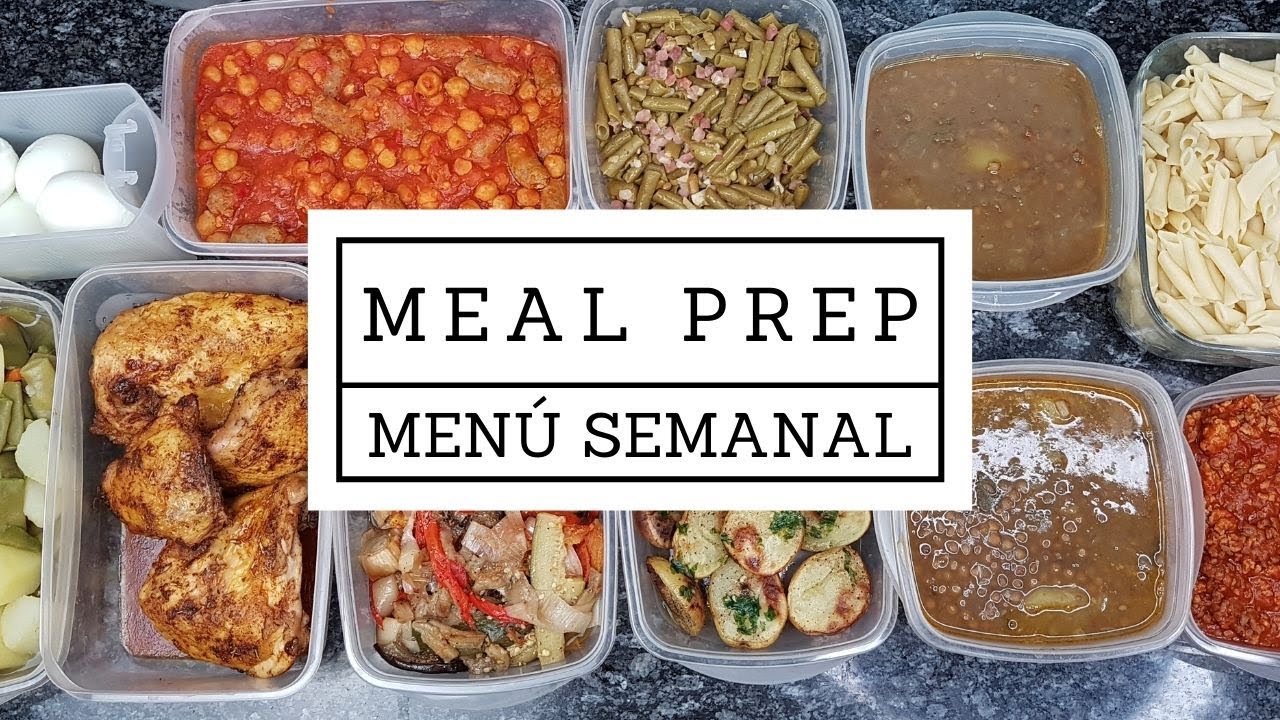 MEAL PREP / MENÚ SEMANAL ECONÓMICO Y SALUDABLE - COCINO UN DÍA PARA TODA LA SEMANA