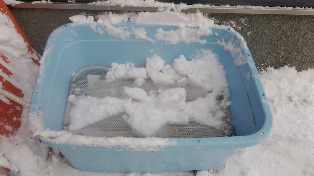 【DIY】自作融雪機を使って融雪してみました