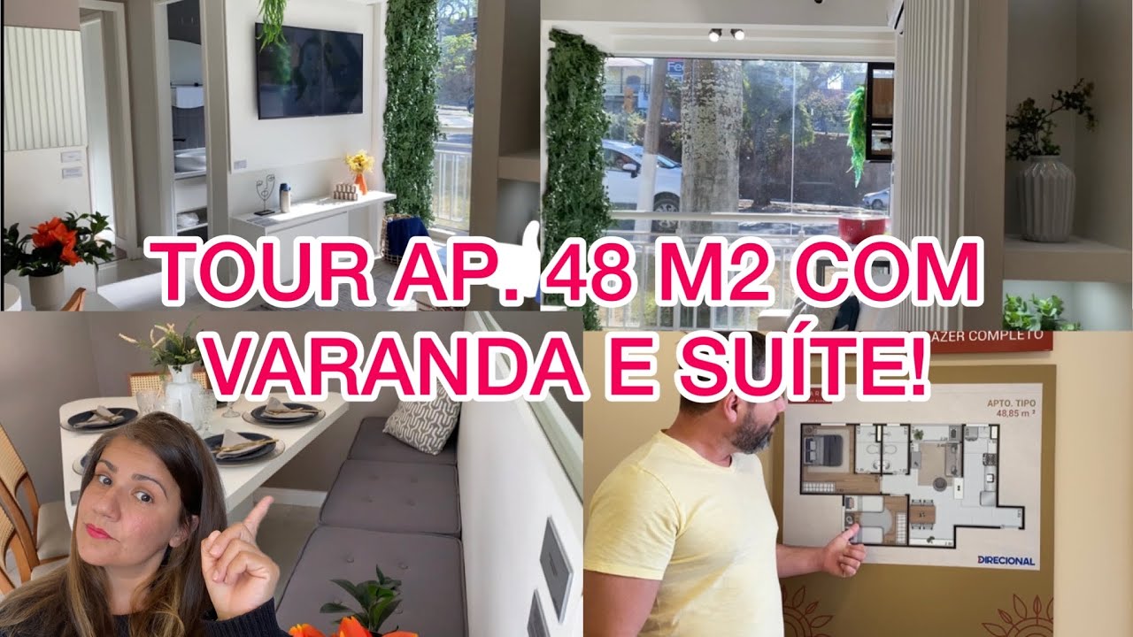 TOUR APARTAMENTO PEQUENO 48M2 COM SUÍTE E VARANDA - Minha Casa Minha Vida.