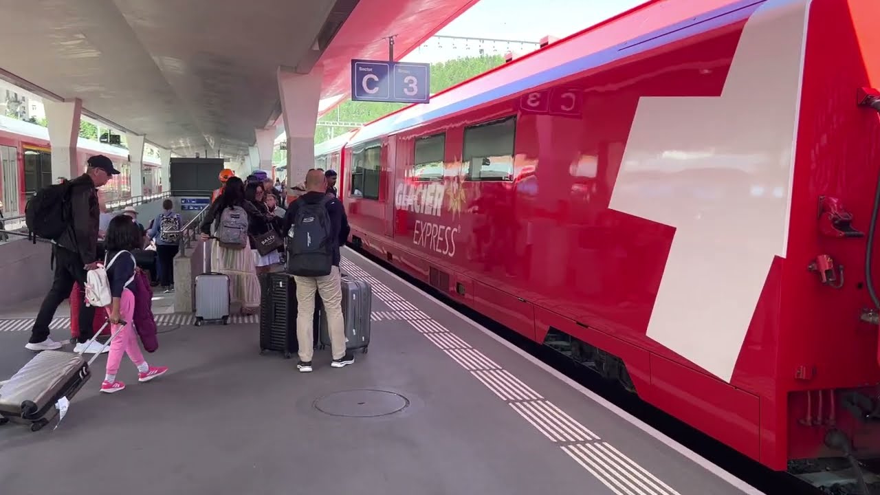 Enjoying the Glacier Express 2nd Class from Zermatt to St. Moritz