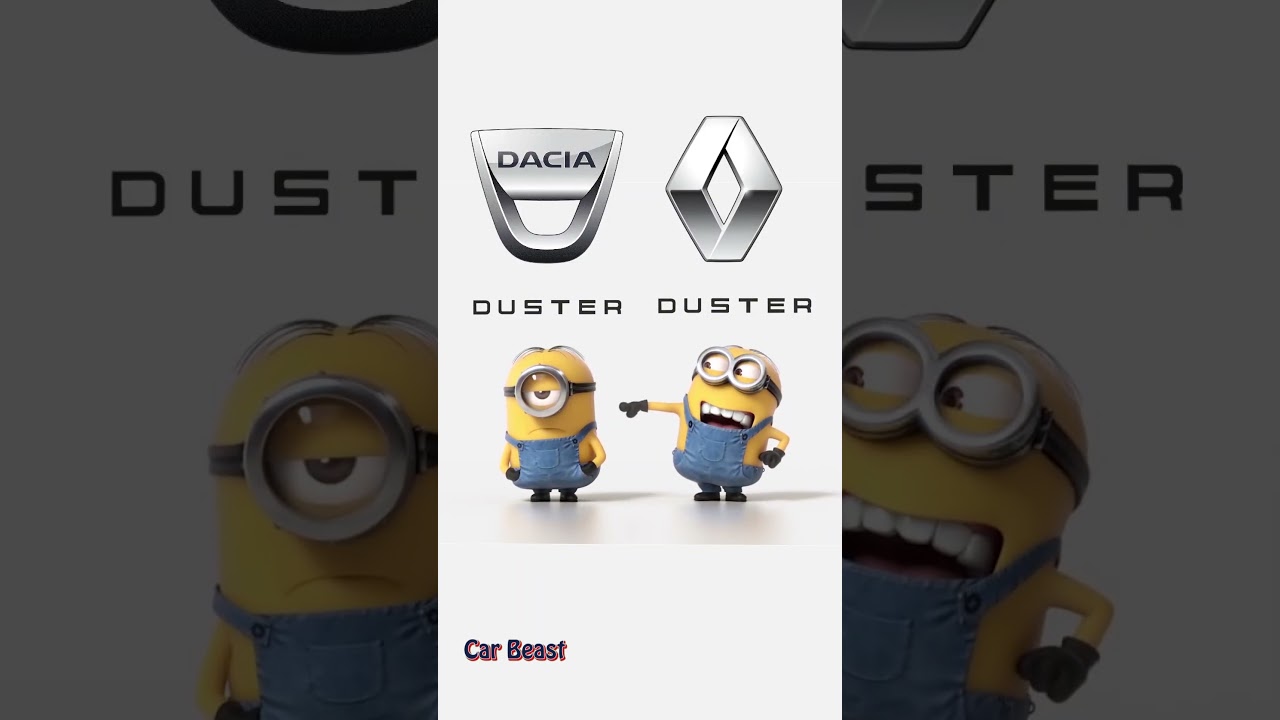 Dacia Duster vs Renault Duster minions style drag race funny 