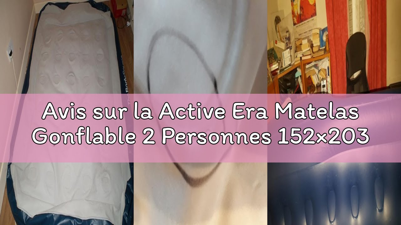 Avis sur la Active Era Matelas Gonflable 2 Personnes 152×203×35,5 cm – Confort Max, Pompe Électrique