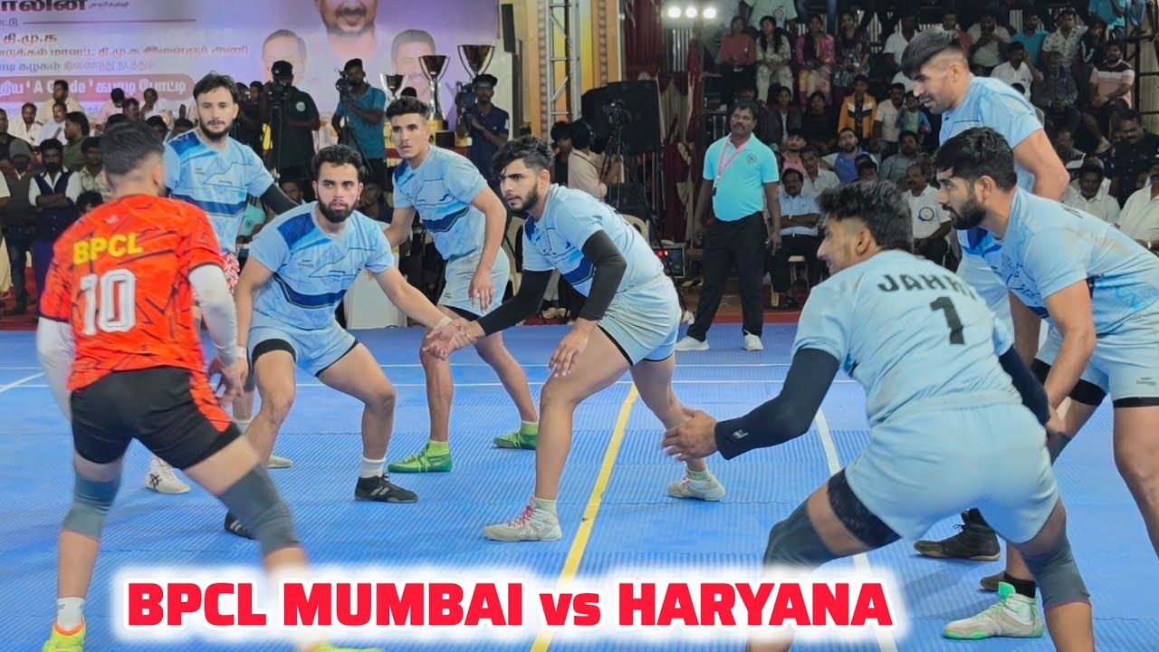 Haryana vs BPCL Mumbai all india open kabaddi turnamnet tumailnadu