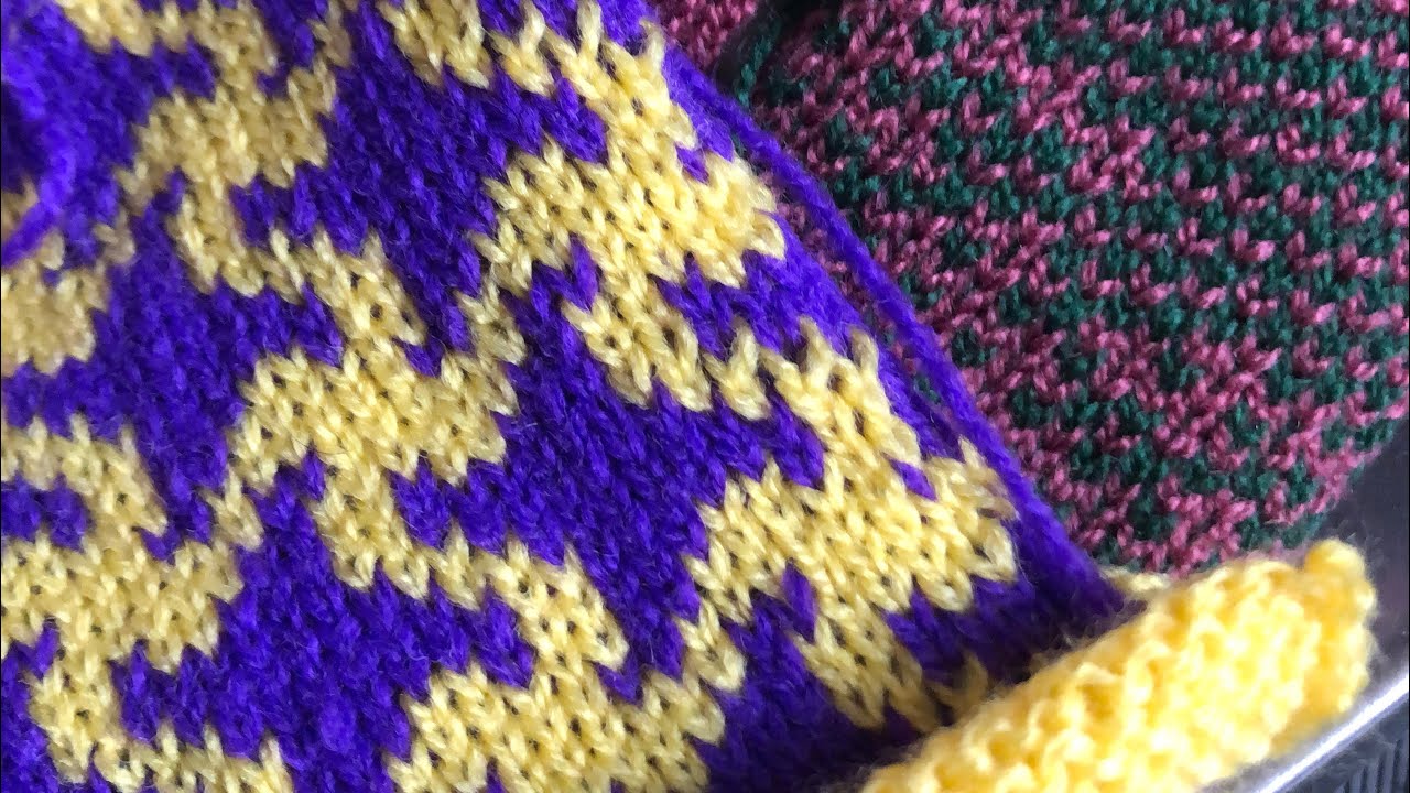 Tricoter jacquard sur machine à tricoter Toyota ‏ ‏جكار ‏في طريقة سهلة