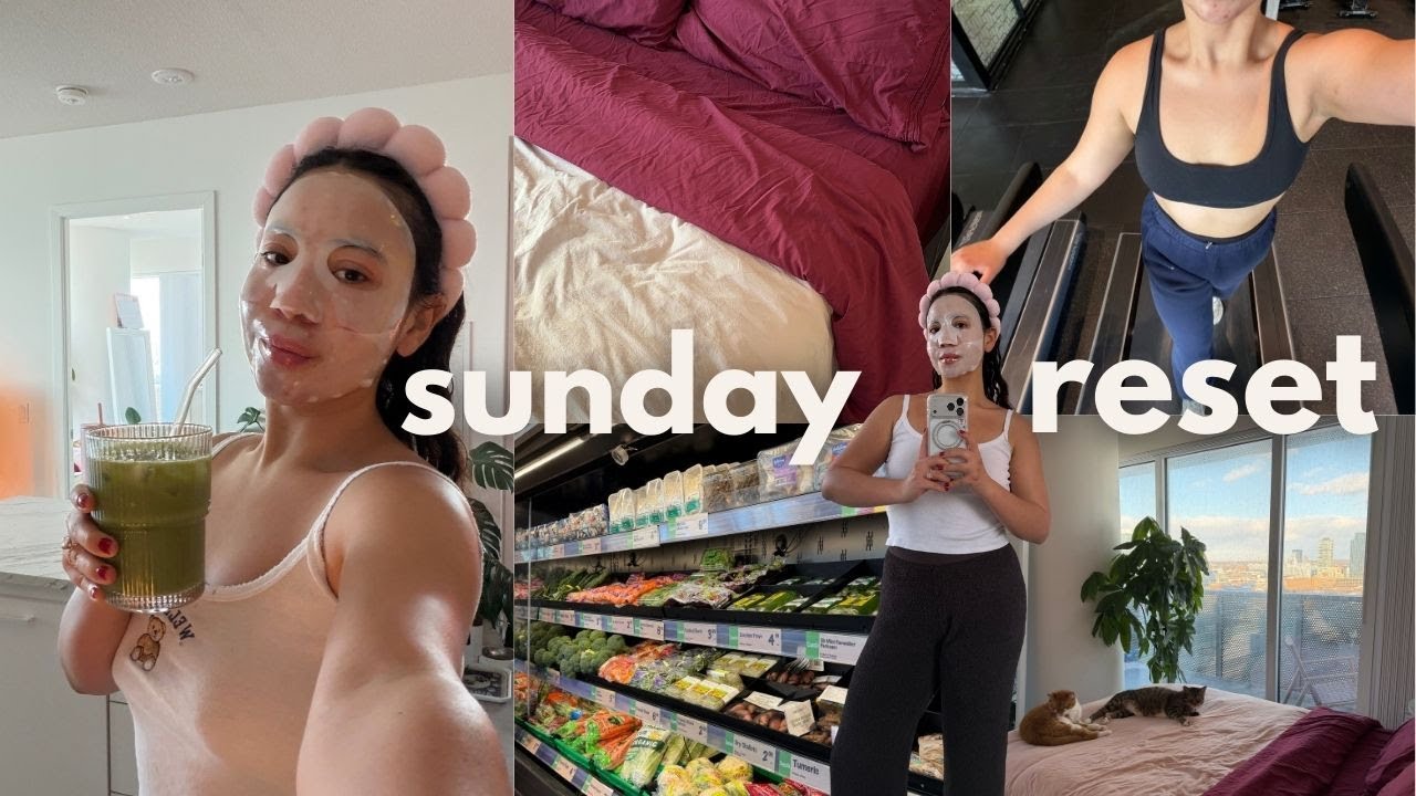 SUNDAY RESET ROUTINE🫧  productive prep for the week, staying productive & cozy