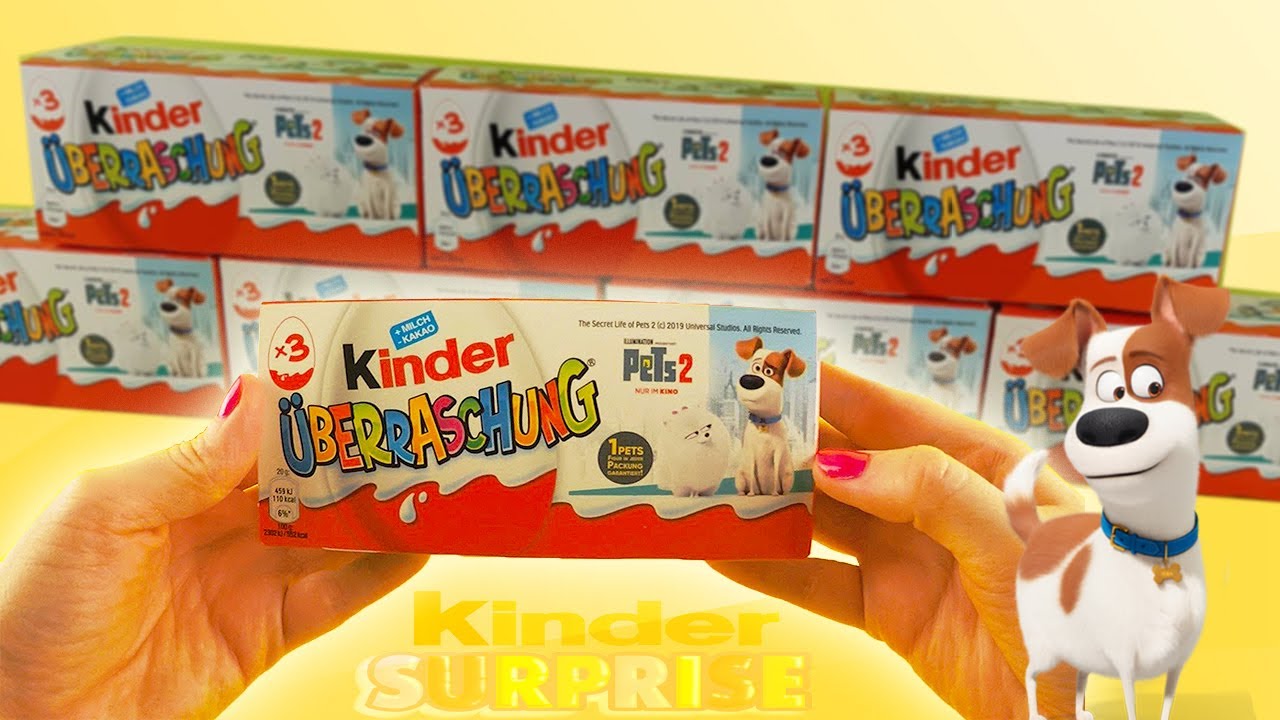 Opening 21 Kinder Surprise Eggs with The Secret Life Of Pets 2