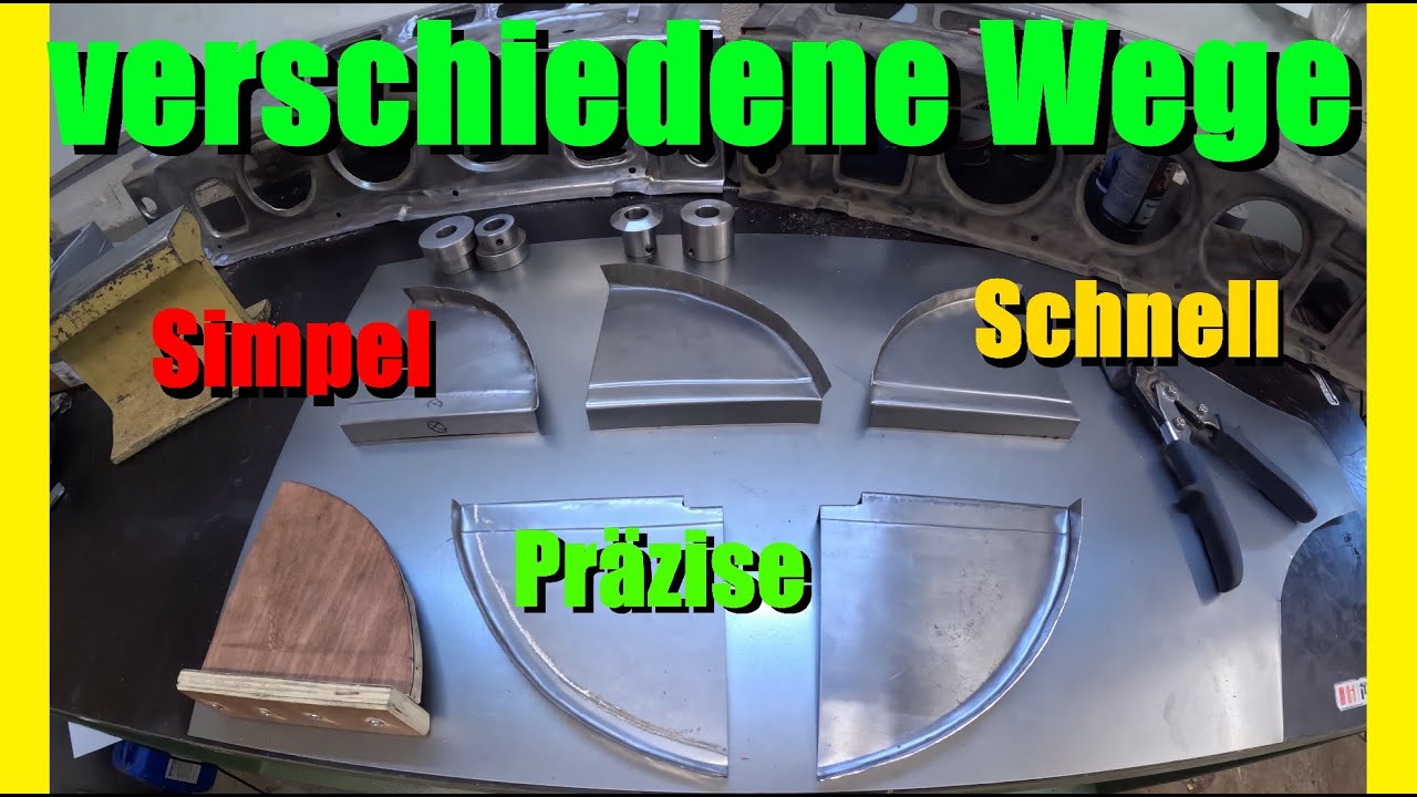 Bleche an einer Rundung umkanten und Sicken einbringen - verschiedene Wege zum Ziel