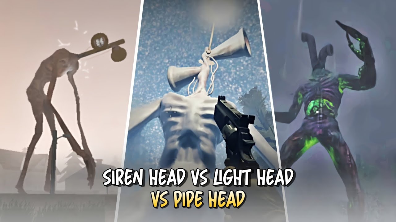 Siren Head City Survival vs Light Head Horror Zone vs Pipe Head Story
