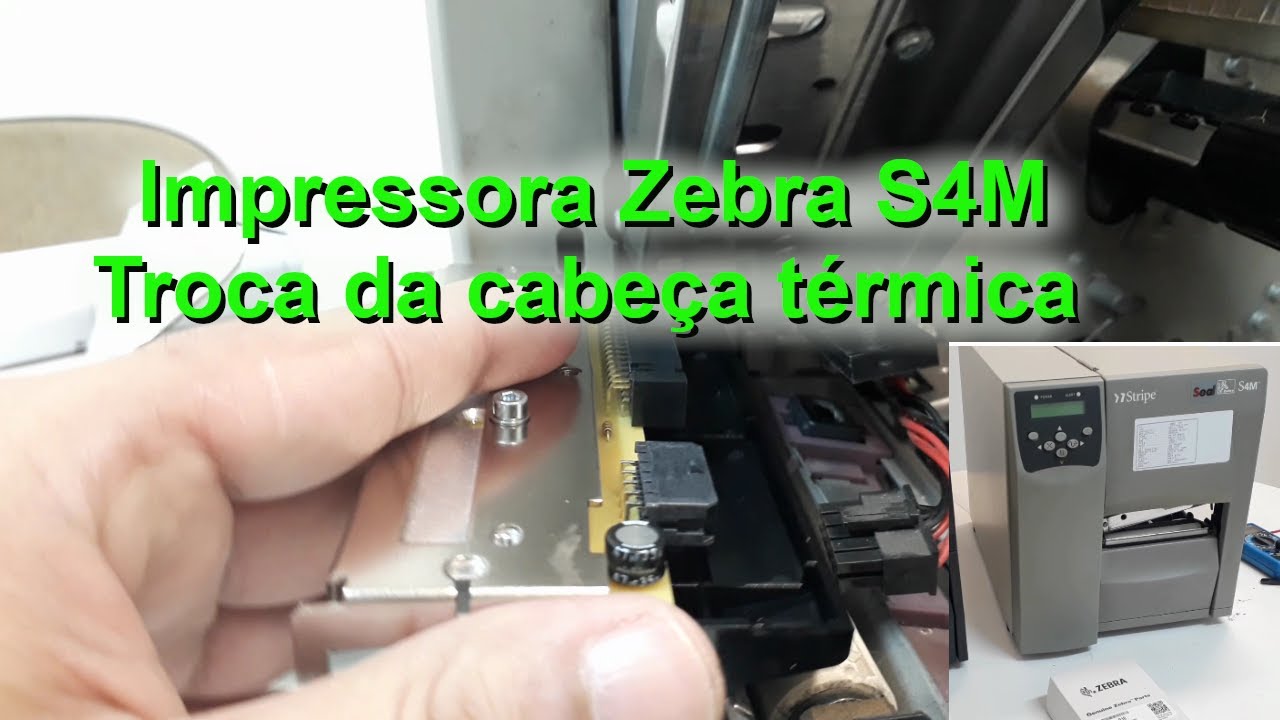 Impressora Zebra S4M - Troca da cabeça térmica (Printer Zebra Thermal Head Repair)