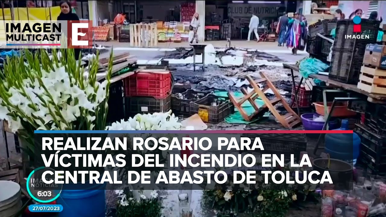 Realizan rosario en Central de Abasto de Toluca