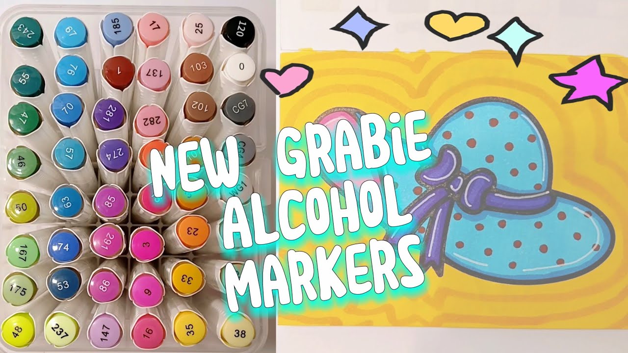 Trying *NEW* Grabie Alcohol Markers | Swatching & Color With Me 😊