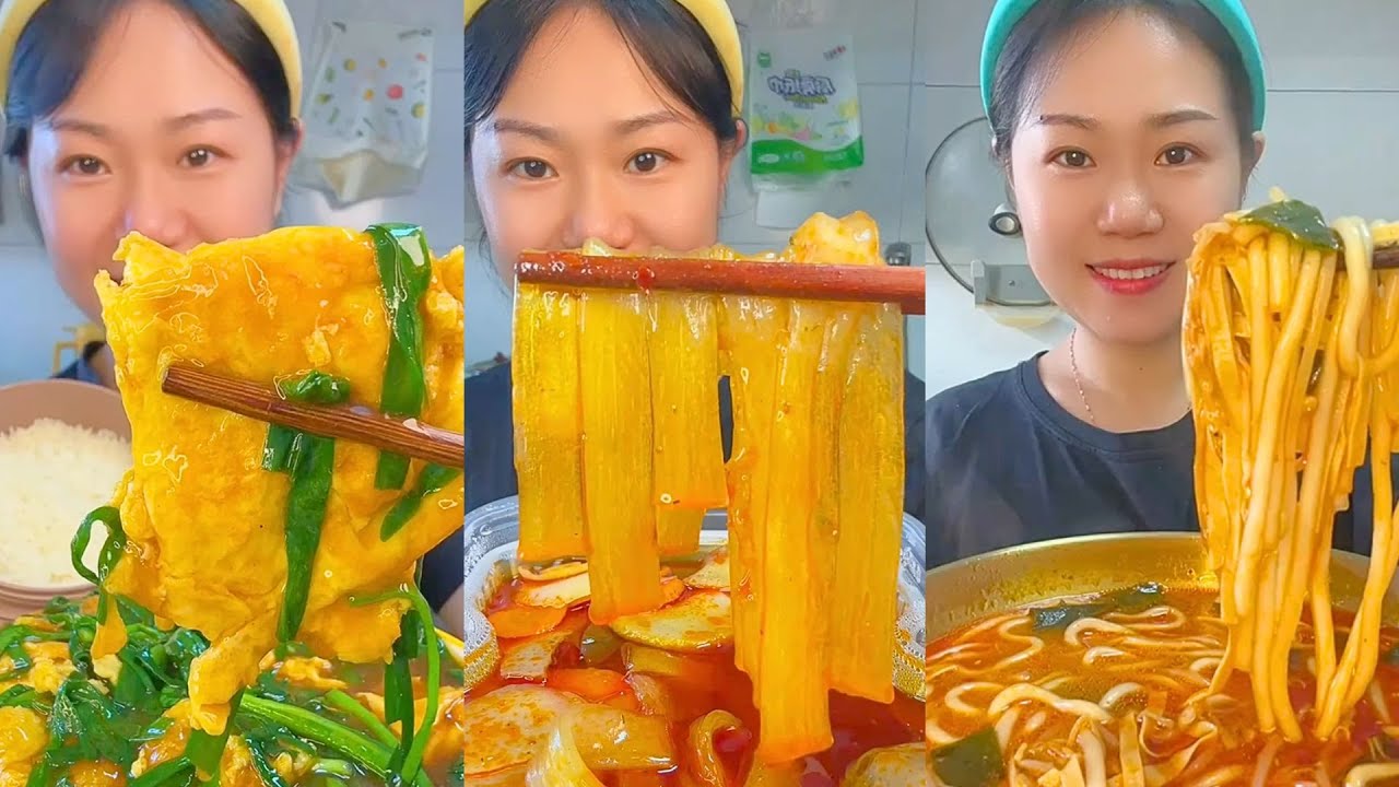 Satisfying Chinese Food ASMR – Unique Snacks & Noodles #106