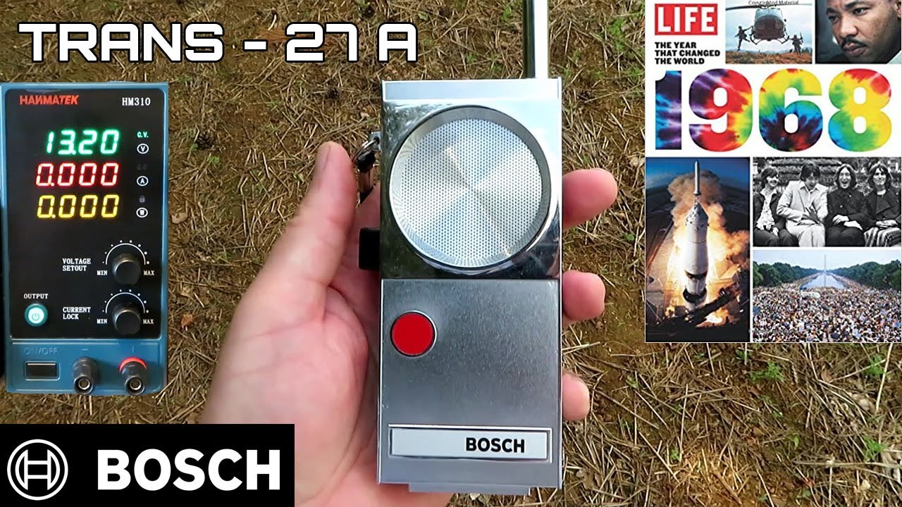 TOTALLY DOA - 1968 BOSCH TRANS 27A ALL METAL WALKIE TALKIES - CAN I GET THEM WORKING AGAIN?