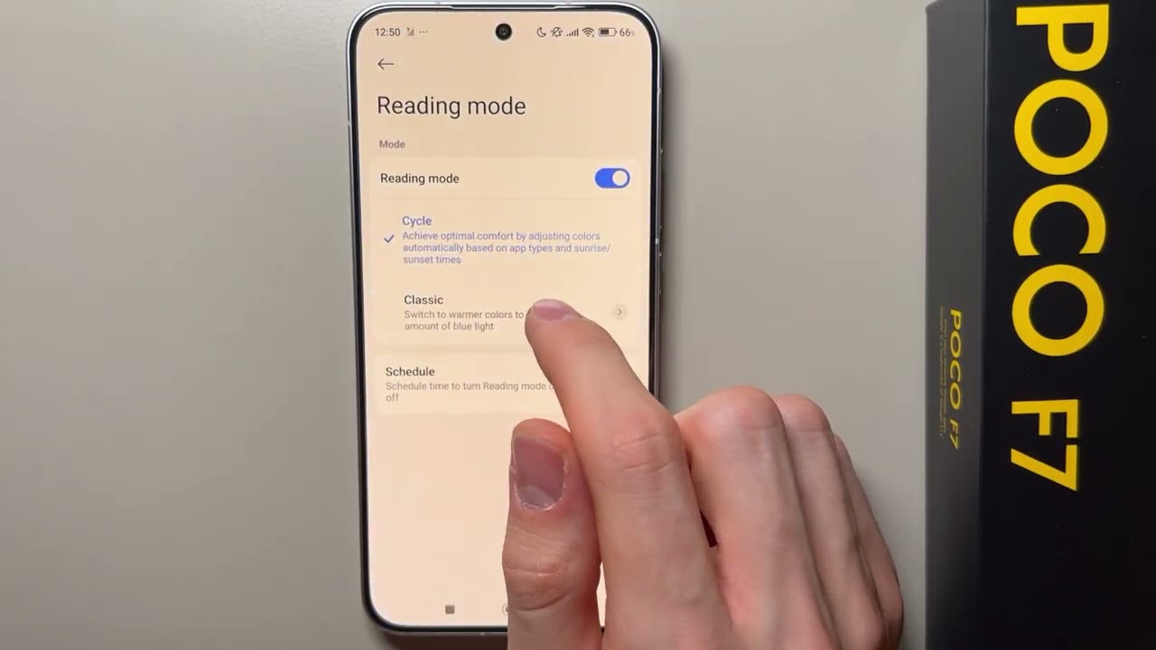 POCO F7: How to Turn On Reading Mode