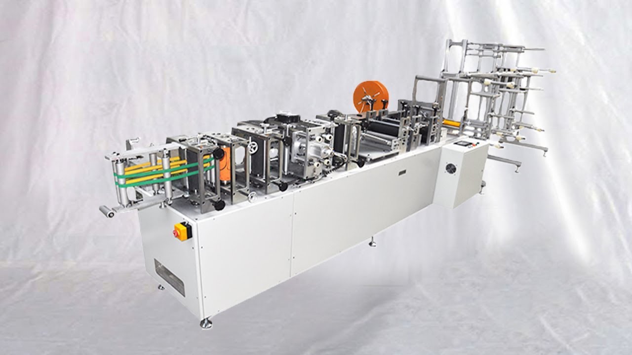 Automatic face masks making machine N95 folding respirator production line test for Indian customers