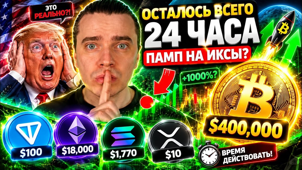 ⚠️ЧЕРЕЗ 24 ЧАСА САМЫЙ МОЩНЫЙ ВЗРЫВ НА ИКСЫ ИЛИ СТРАШНЫЙ ДАМП!? БИТКОИН И АЛЬТКОИНЫ ЖДУТ ЭТО СОБЫТИЕ!