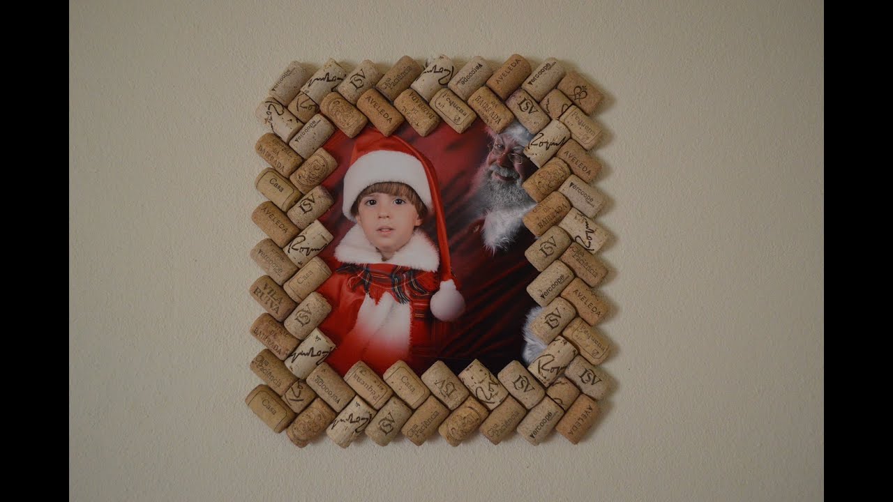 How to make Photo Frame with corks - Como hacer Porta retrato con tapones de corcho