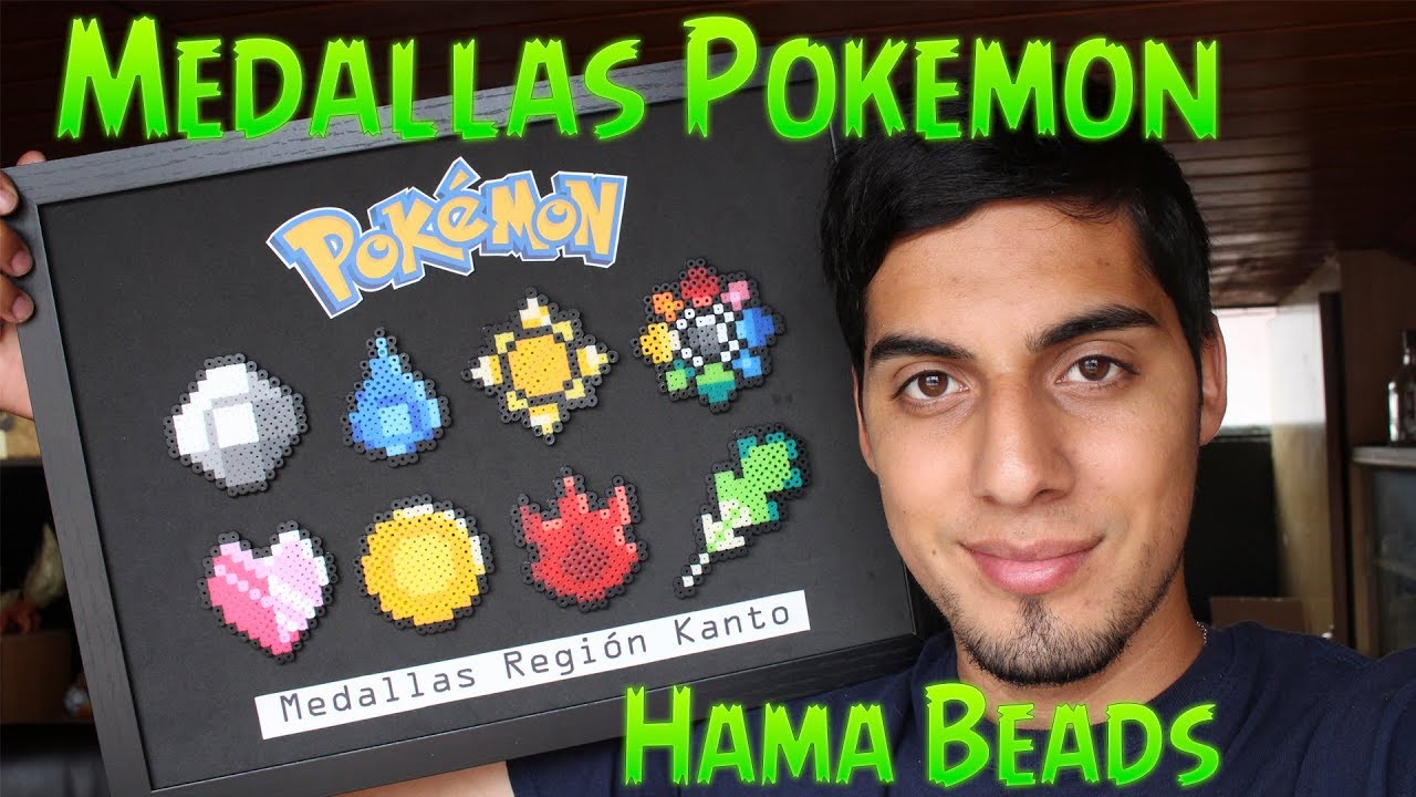 MEDALLAS POKEMON DE KANTO EN HAMA/PERLER BEADS