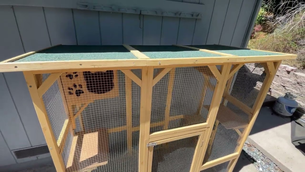 My review of the Grepatio Cat Enclosure Large Outdoor Catio Wooden Cat House, Cat Cage Condo