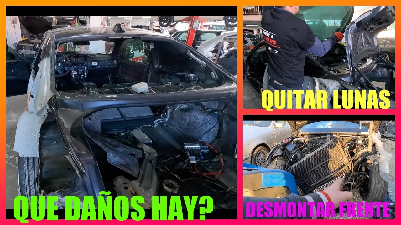 Que daños hay en el 335D? Proyecto siniestro! Asi se quitan las lunas. Preparamos para hacer cadenas