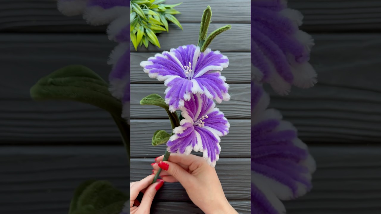 How to Make Easy Flowers from Chenille Wire DIY Pipe Cleaner Crafts