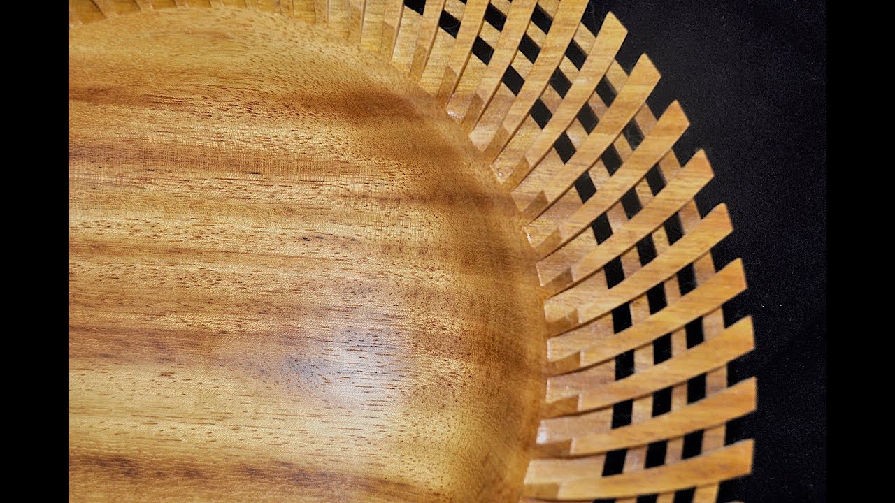 Paul Howard Fluting/Router Jig 13 - A Latticework Rimmed Bowl in Iroko