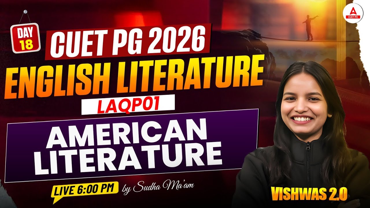 CUET PG 2026 MA English | American Literature| English Literature (LAQP01)| CUET PG 2026 Preparation