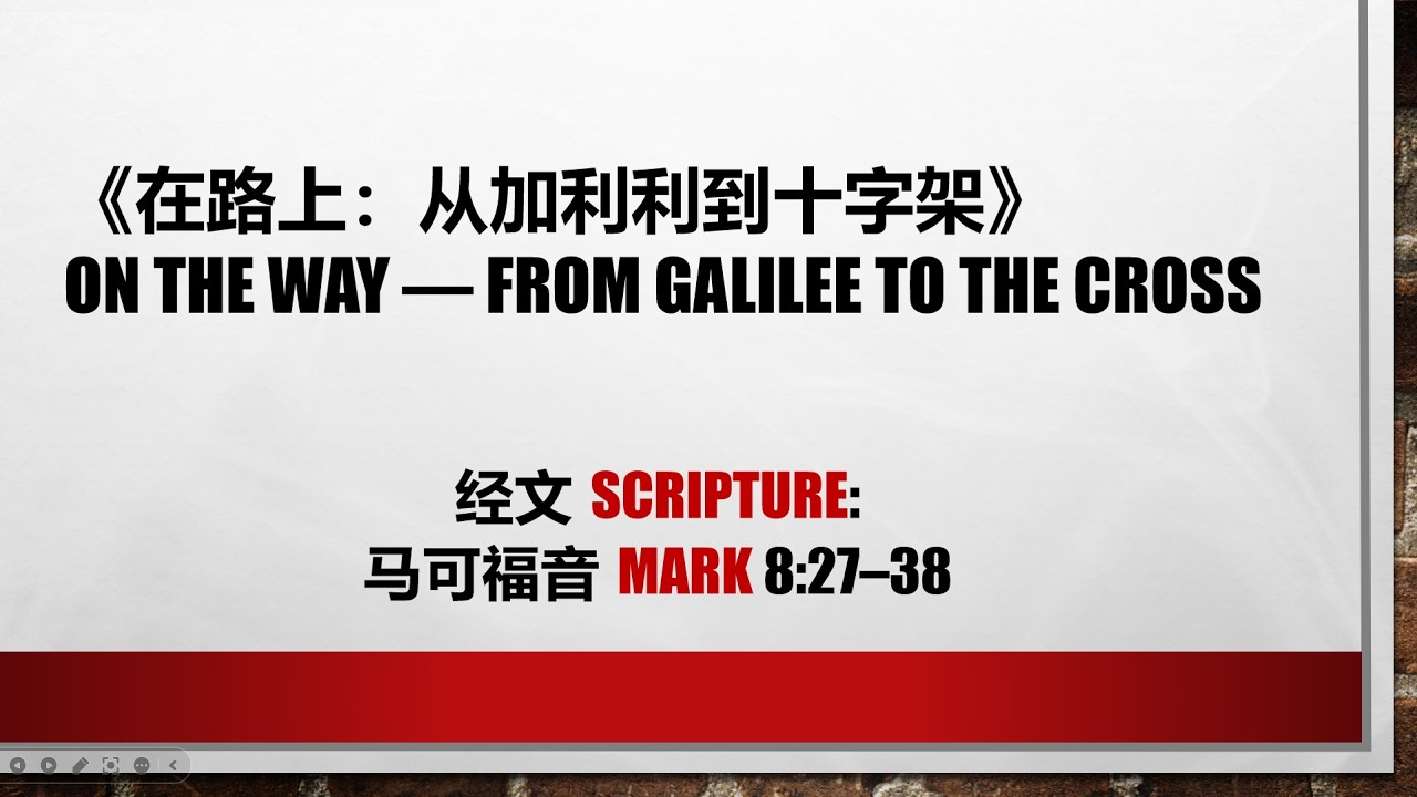《在路上：从加利利到十字架》On the Way — From Galilee to the Cross