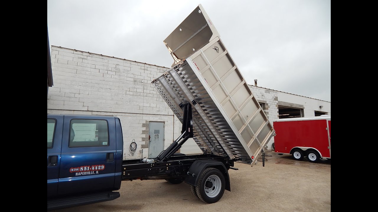 Truckcraft TC503 Storm all aluminum landscape dump body installed by Rondo Trailer