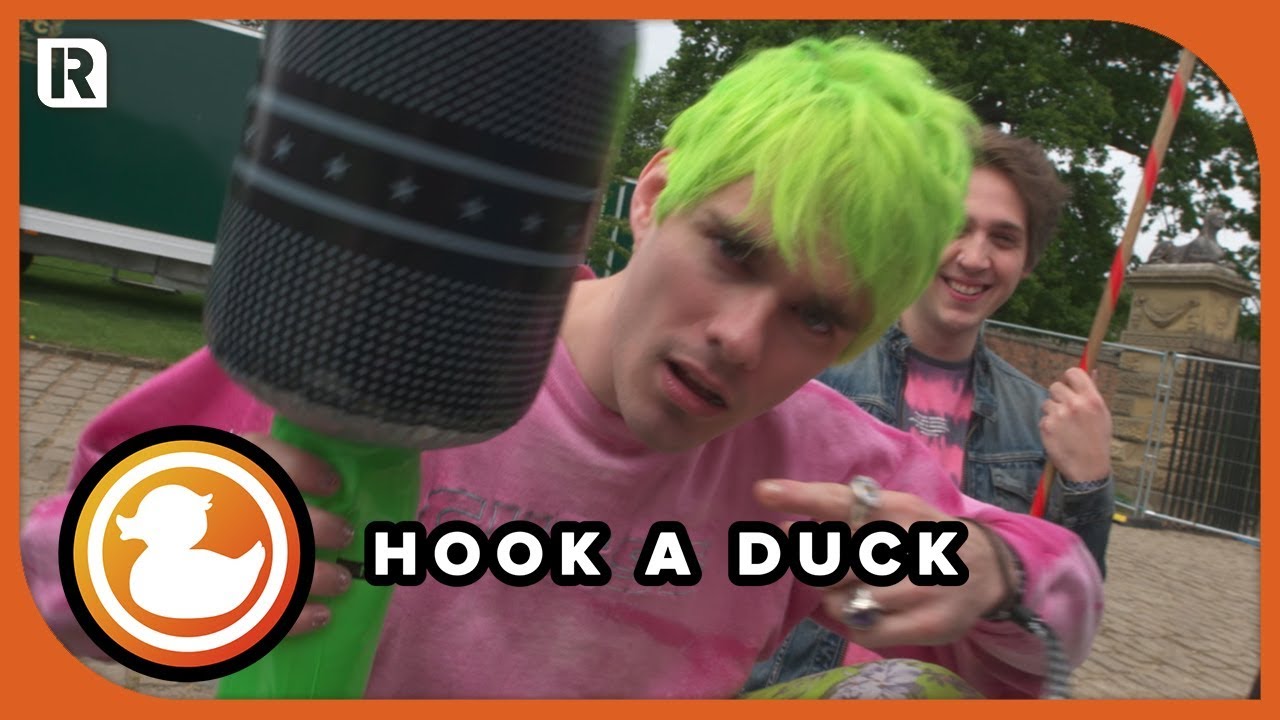 Waterparks Play A Game Of 'Hook A Duck' - Festival Funfair