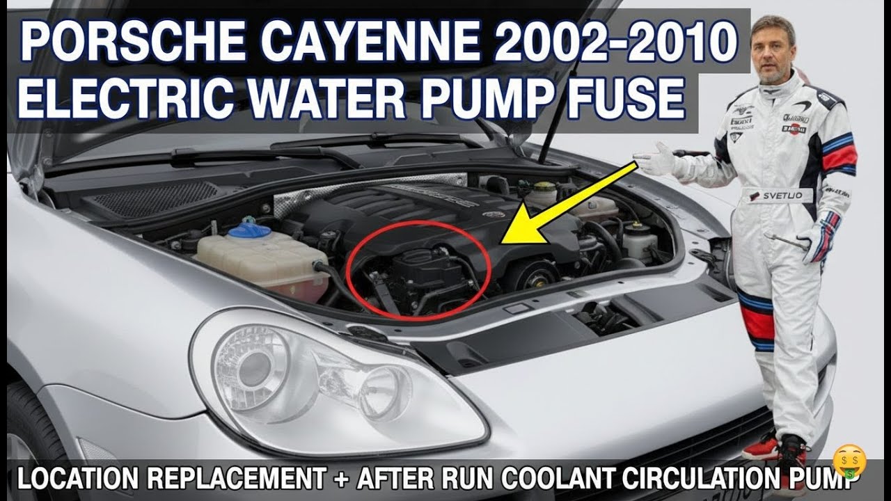 Инструкция по предохранителям и реле насоса системы охлаждения Porsche Cayenne 955/957 после запу...