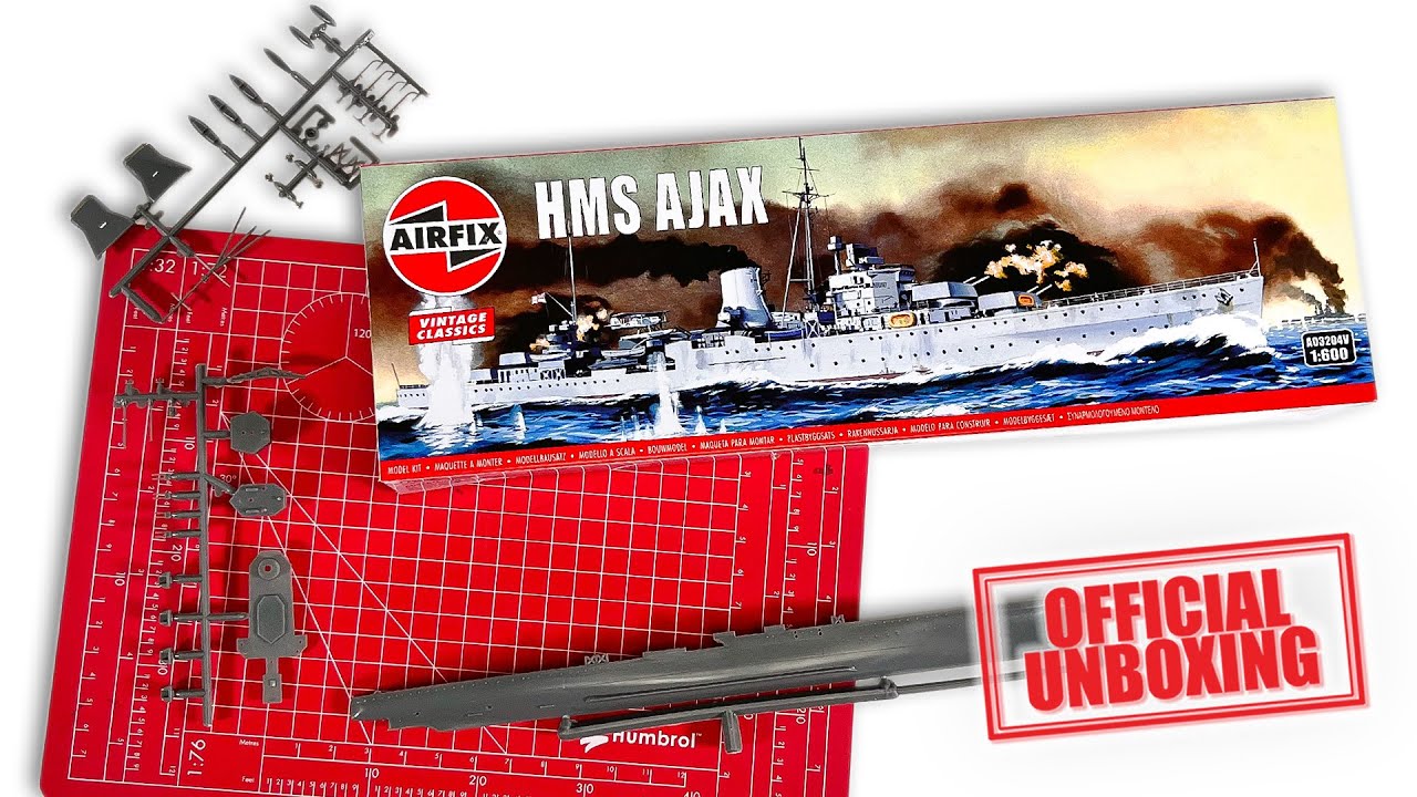 Official Unboxing Airfix:  HMS Ajax (A03204V)