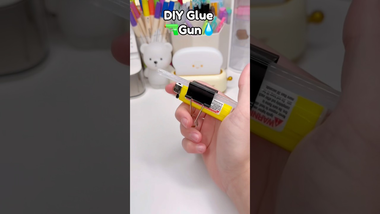 🔫DIY Mini Glue Gun💧!? #diy #craft #diycrafts #papercrafts #cutecrafts #crafts