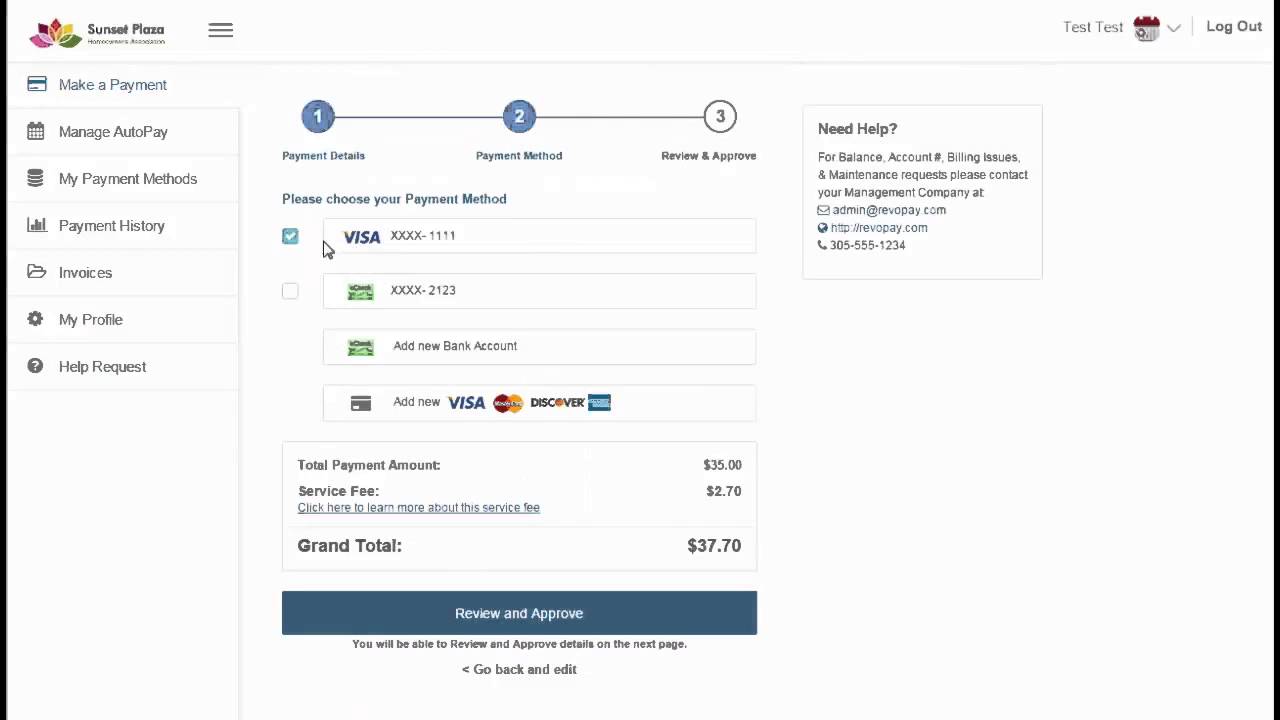 Make a One Time Payment