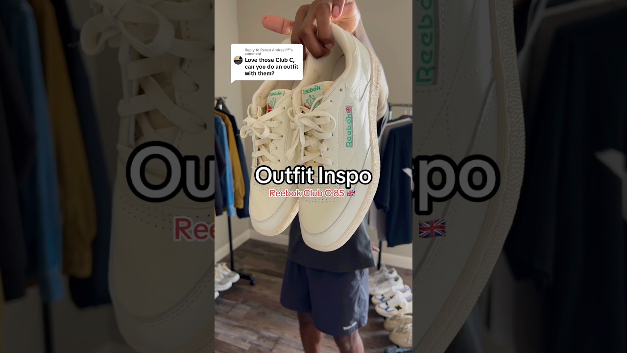 REEBOK CLUB C 85 OUTFIT STYLE INSPO! 🇬🇧👟 #shorts #reebok #style #outfit #sneakers #howtostyle