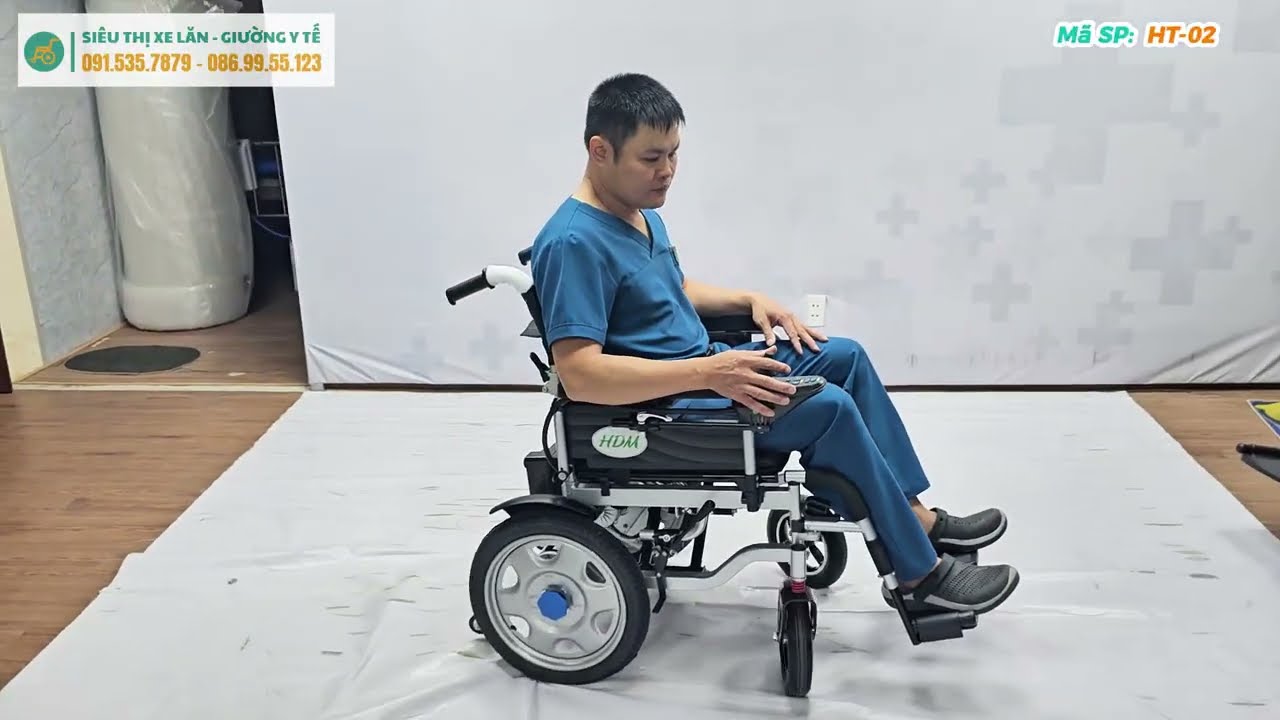 Xe Lăn Điện Dành HT-02 Dành Cho Người Già, Người Khuyết Tật | Siêu Thị Xe Lăn - Giường Y Tế