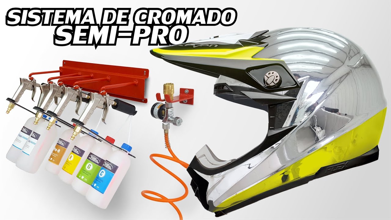 Pintura Cromo sobre Casco