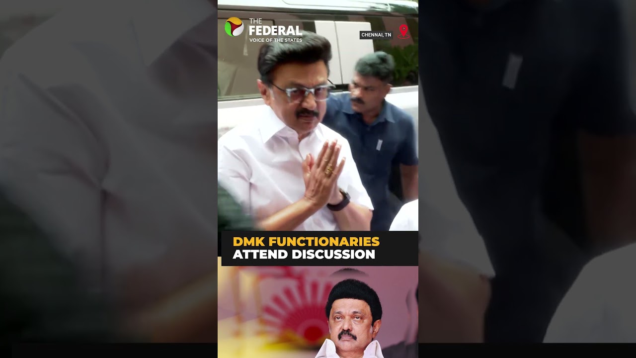 MK Stalin meets DMK leaders on Madurantakam bypoll | #shorts