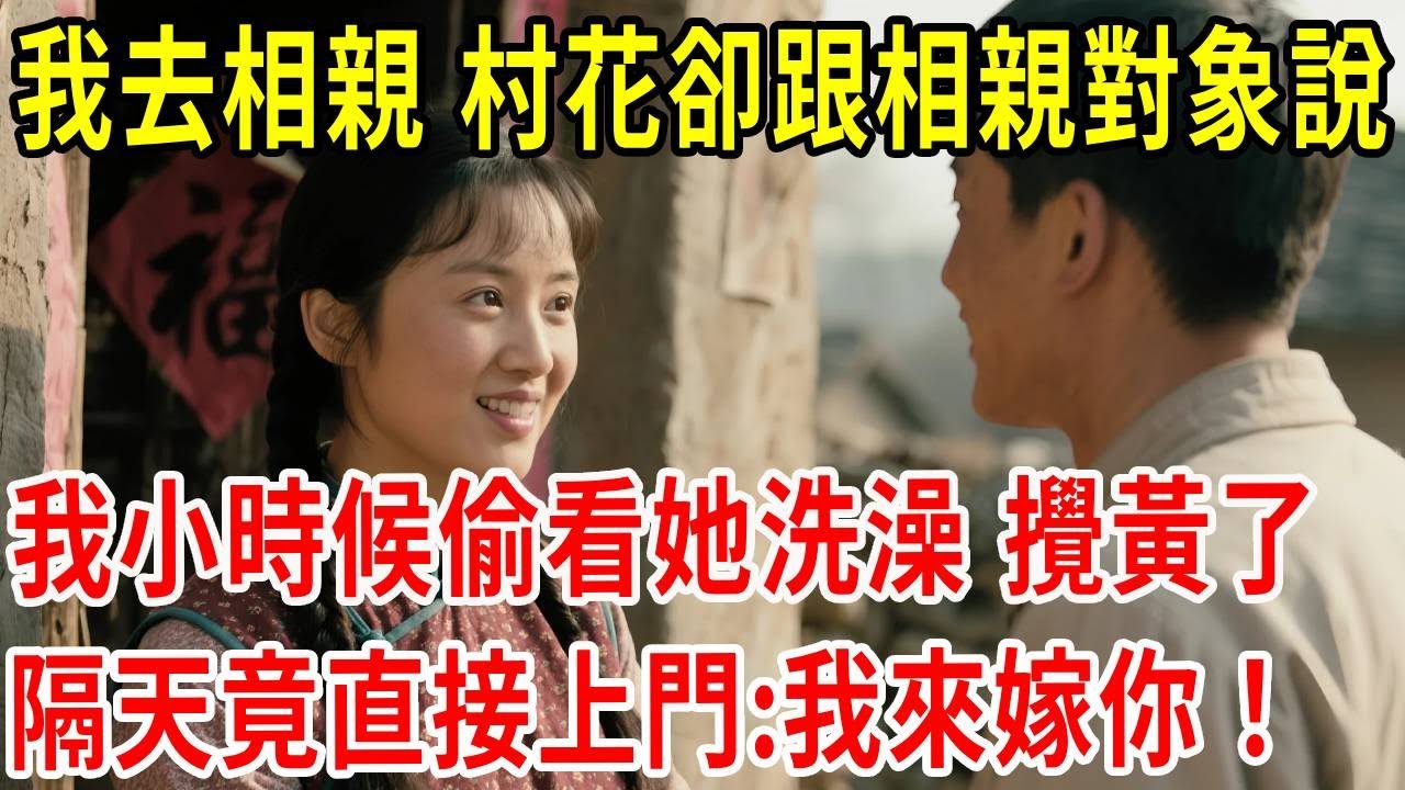 我去鄰村相亲，村花卻跟相親對象說，我小時候偷看她洗澡 攪黃了，隔天竟直接上門:我來嫁你！#原創#情感