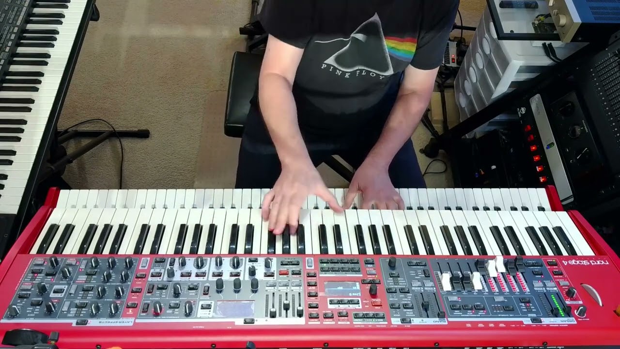 Nord Stage 4 organ over Lester K rotary pedal.