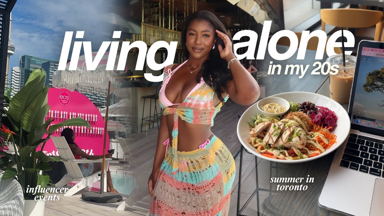 LIVING ALONE VLOG | i got scammed lol..., influencer events, summer in toronto