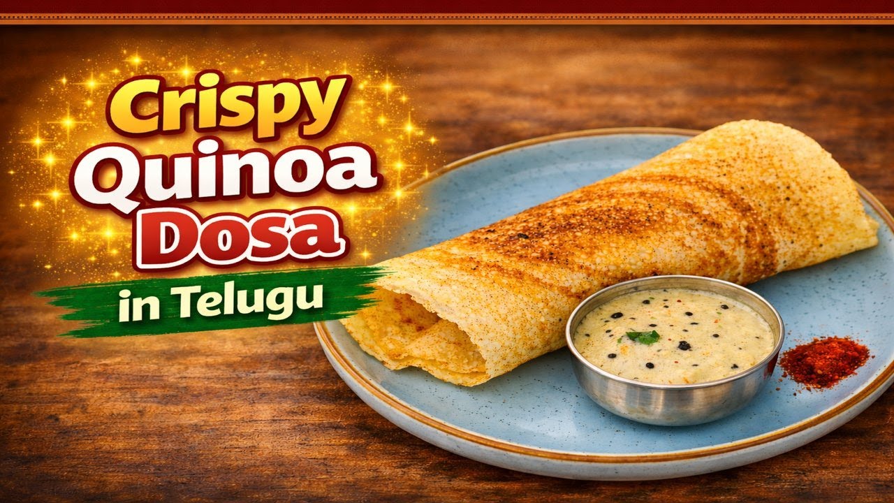 Crispy Quinoa Dosa in Telugu | Healthy & Easy Breakfast | కీన్వా దోశ #dosa #dosarecipe #telugu #food