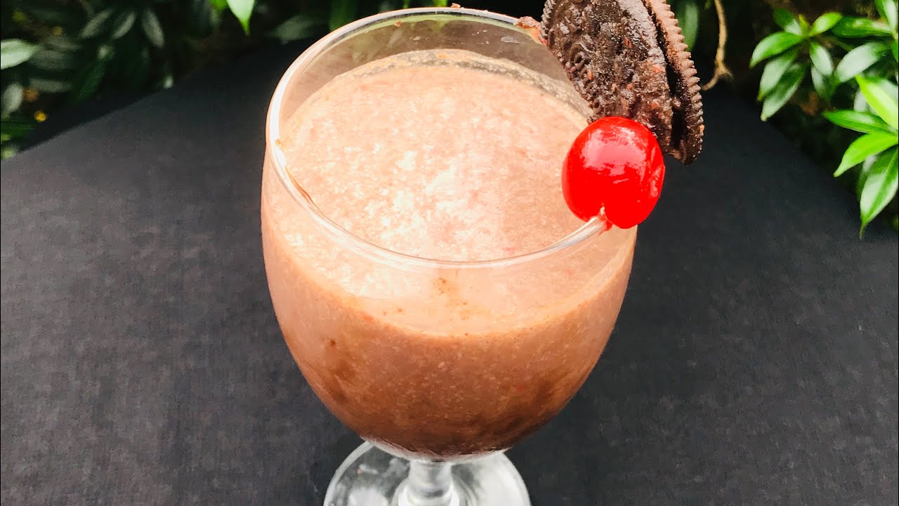 Oreo milkshake//Tastty without ice cream//try it