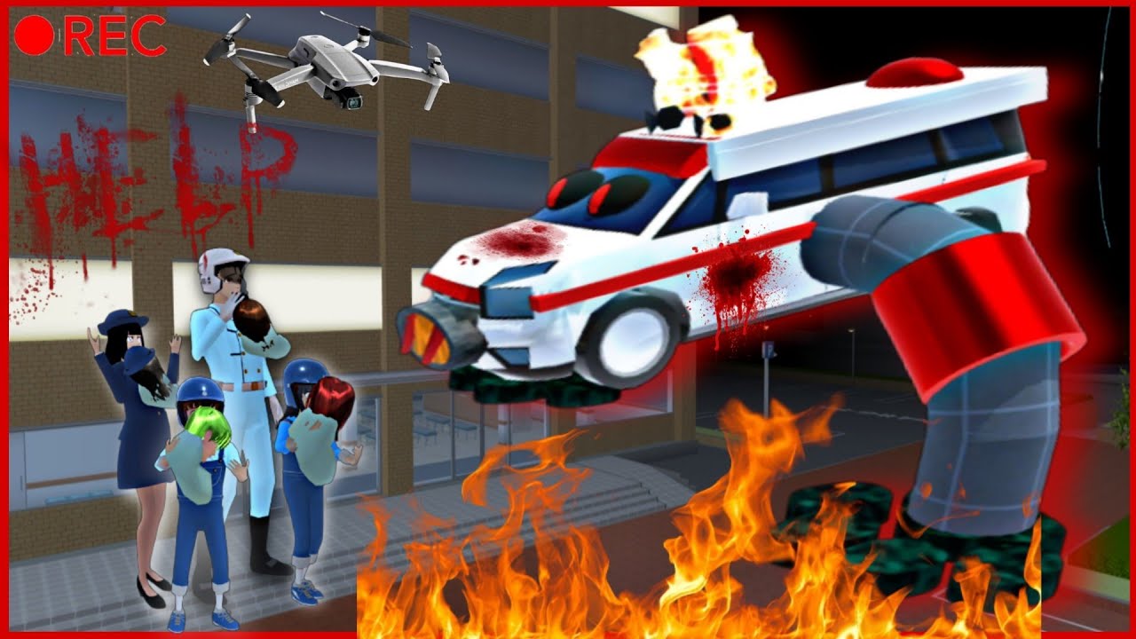 CCTV Rekam Penampakan Ambulance EATER Menyerang Rumah Sakit,Yuta Mio Panik🔥| SAKURA SCHOOL SIMULATOR