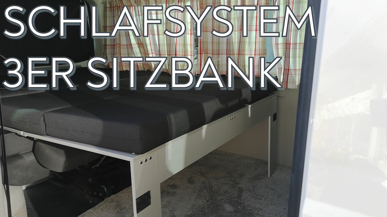 VanEssa mobilcamping - Wir vermöbeln deinen Van | Schlafsystem mit faltbarer 3er Sitzbank