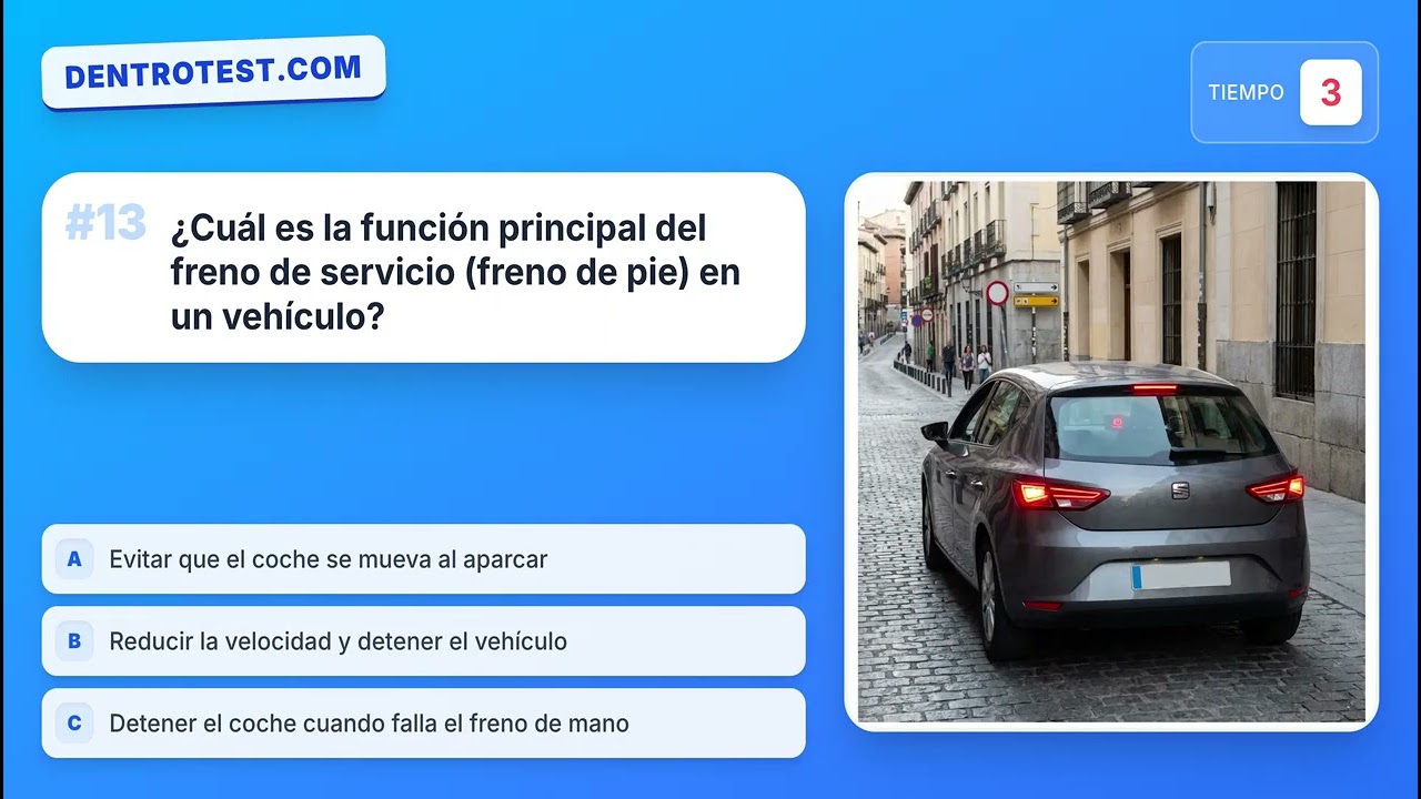 TEST DGT 2026 🚗 20 Preguntas DIFÍCILES sobre Frenos y Neumáticos | Examen Teórico Permiso B